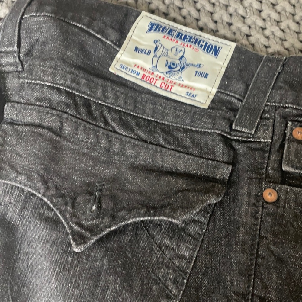 True Religion Boot Cut Black Jeans Size 34/34